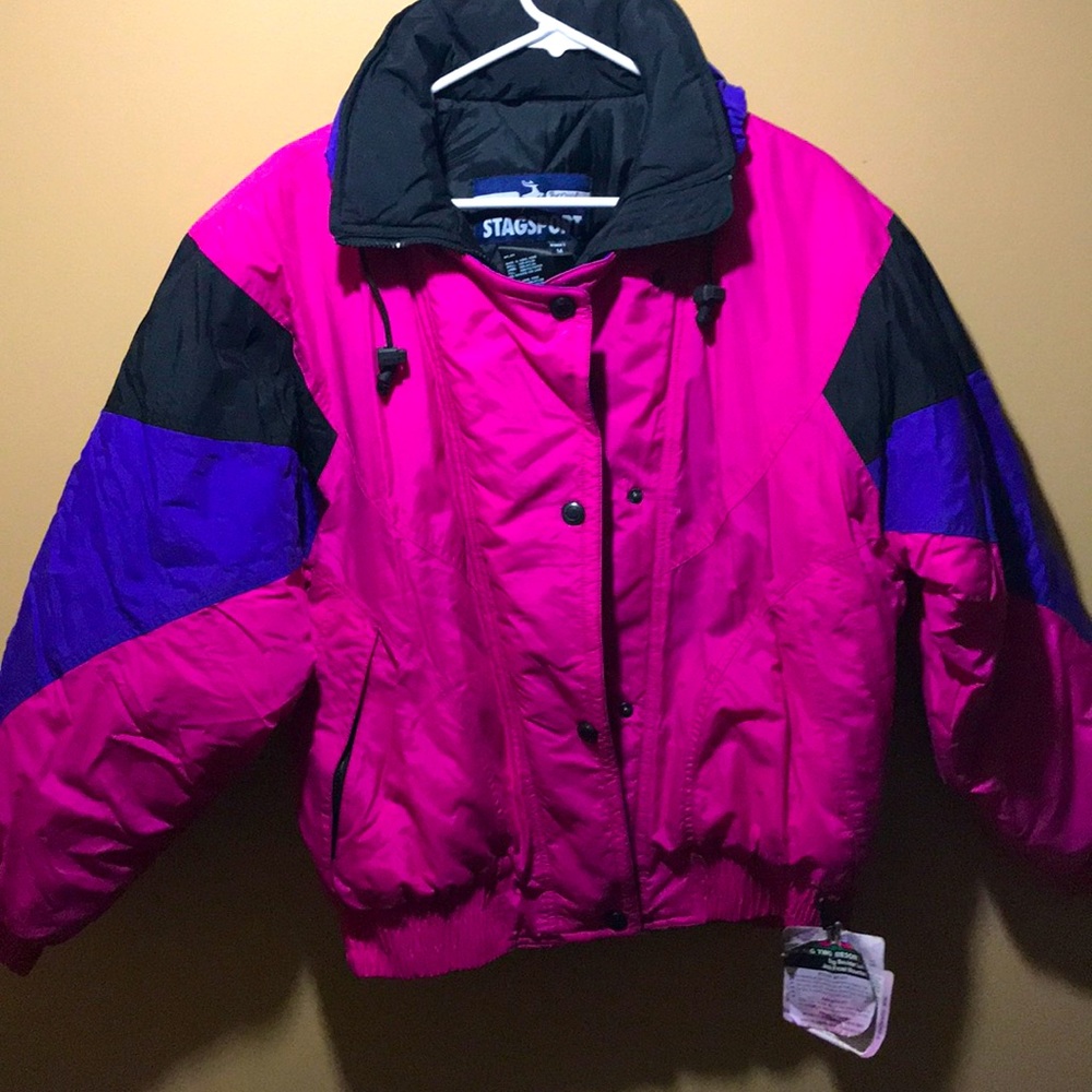 90s Vintage Puffer coat with hood